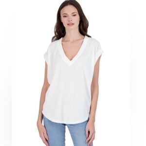 Free People Movement White V Neck Sleeveless Oversized Top Small